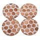 Set of 4 Honeycomb Resin and Wood Coasters